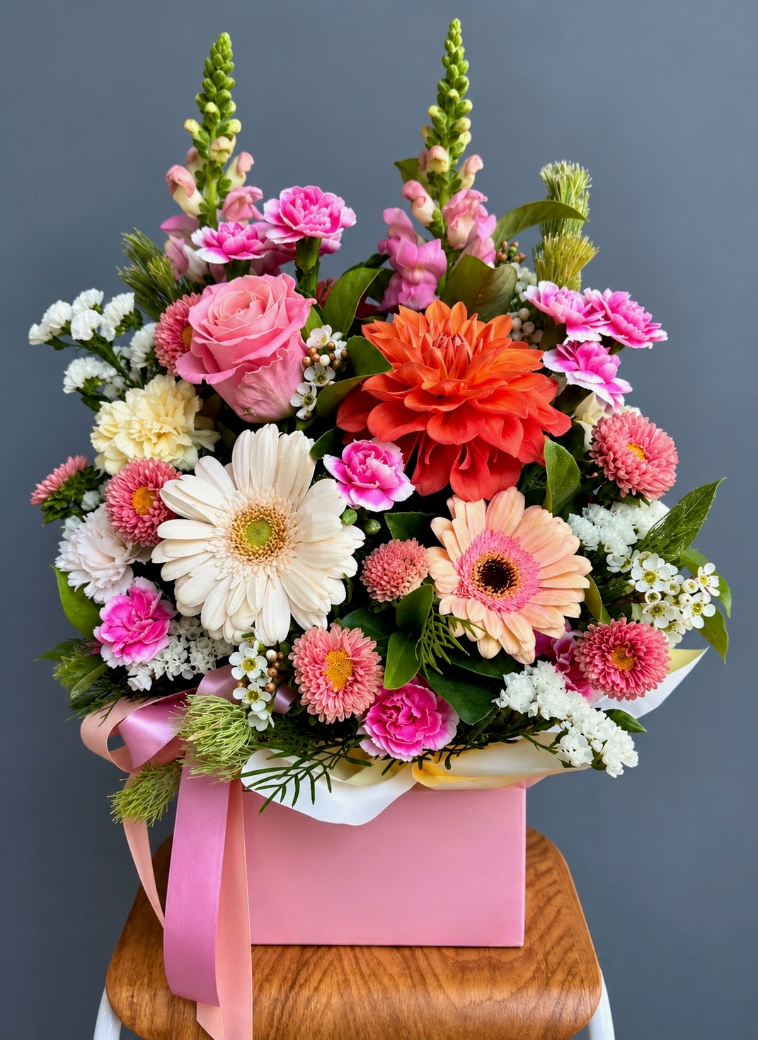 Large Seasonal Flower Box - (colours and flowers vary depending on seasonal availability)