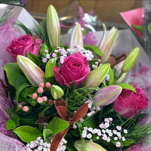 Rose & Lily Cardboard Vase - Option 1 image