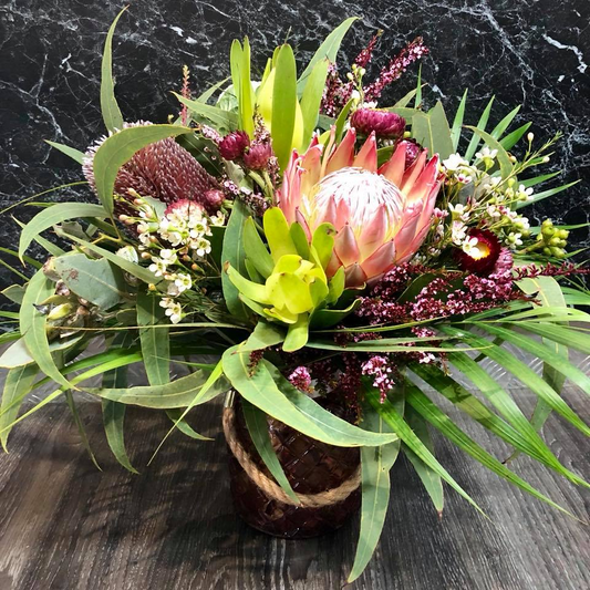 Large Native Glass Vase (flowers vary depending on seasonal availability) image 0