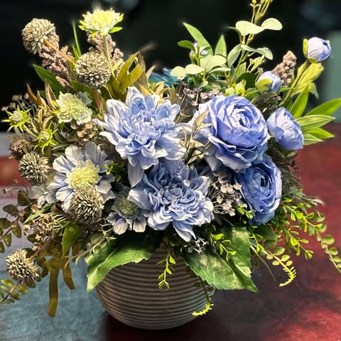Shades Of Blue in a Ceramic Container image 0