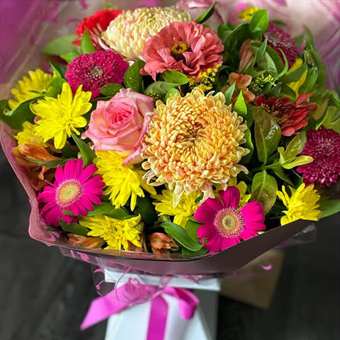 Mixed Flowers Cardboard Vase image 1